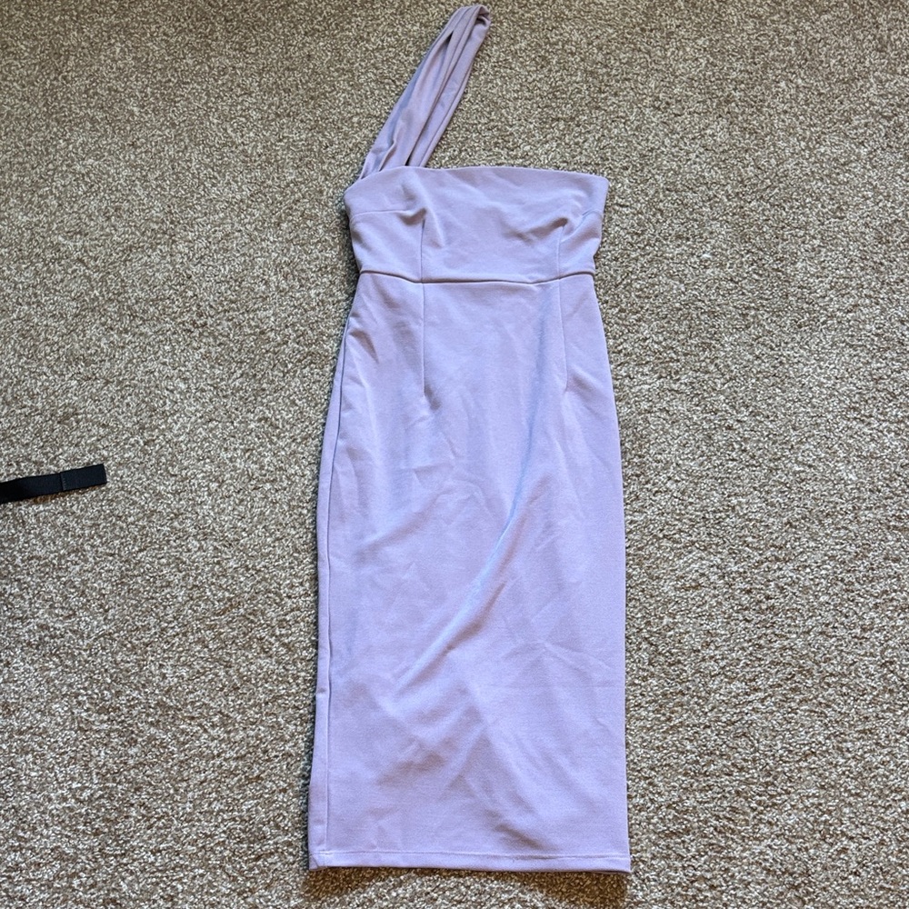 Lulu's One-Shoulder Lilac Dress